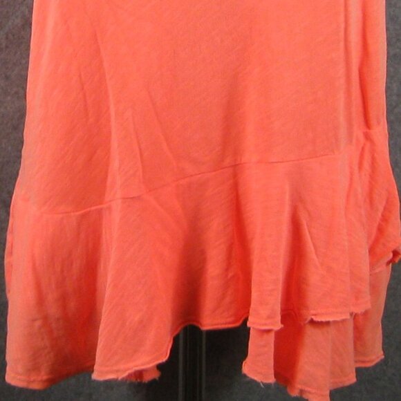 Sundry Peplum Sleeveless Tank Top Neon Orange Size 2 Medium NWT - Picture 3 of 7